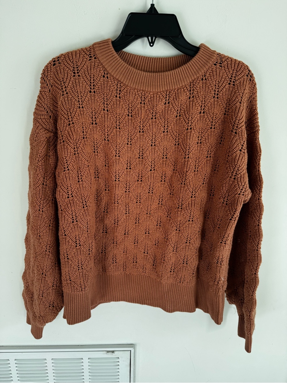 Mabli Knitwear extra fine Merino wool Knit orange Sweater Small